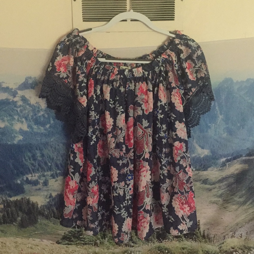 Flowy Off The Shoulder Floral Summer Top